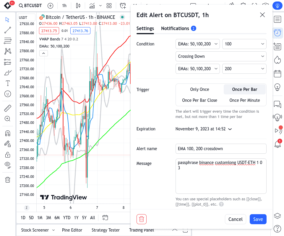 TradingView buy alert 3