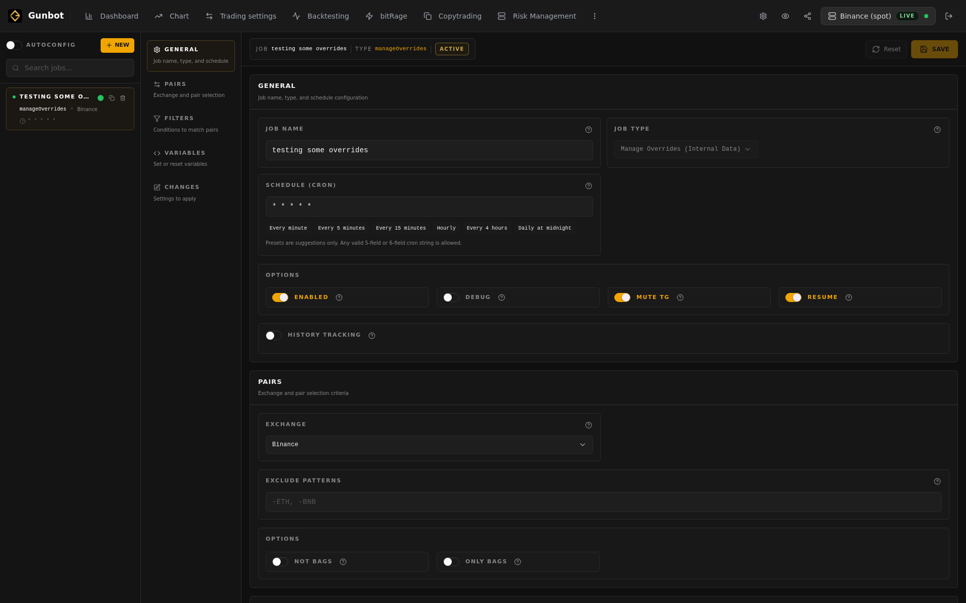 AutoConfig interface screenshot