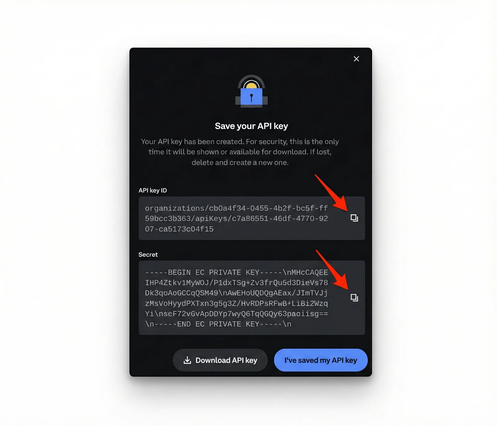 Securely storing API credentials