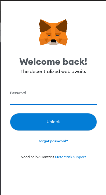 MetaMask login and authentication page for dYdX MetaMask login and authentication page for dYdX