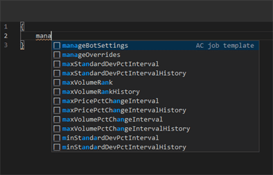 Code suggestions and autocompletion in Gunbot editor