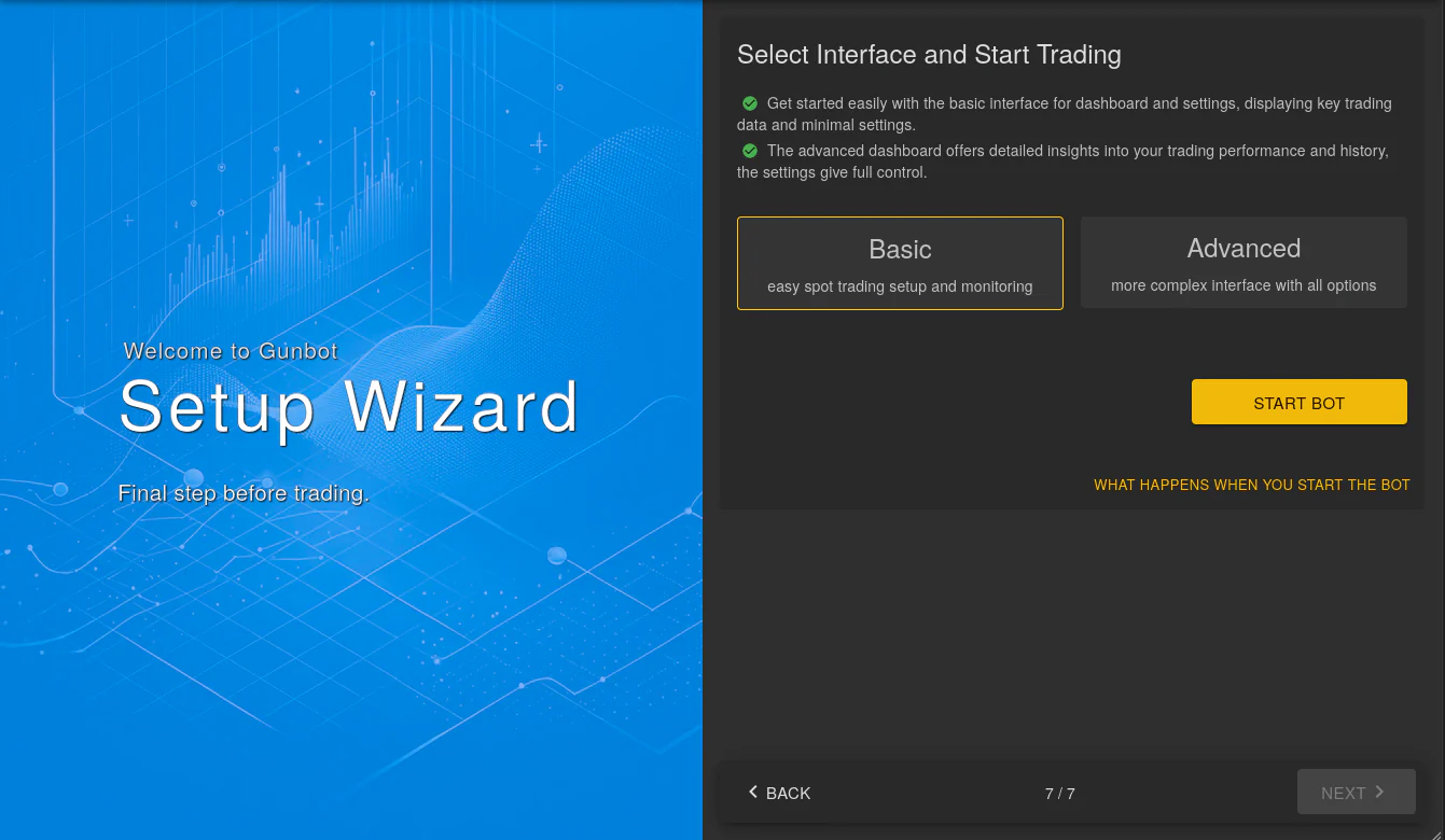 Choose between simple and advanced interface modes