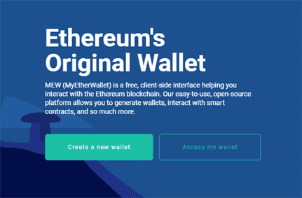 MyEtherWallet initial setup page with Enkrypt extension option MyEtherWallet initial setup page with Enkrypt extension option