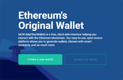 MyEtherWallet Creation Step 1