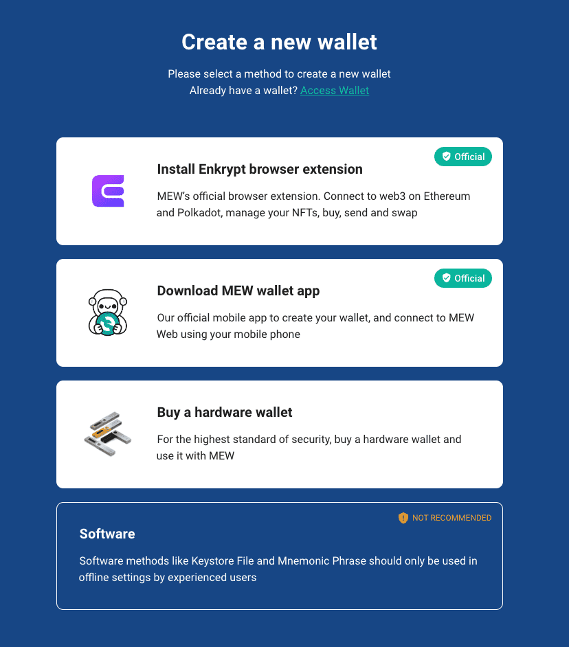 MyEtherWallet Creation Step 2