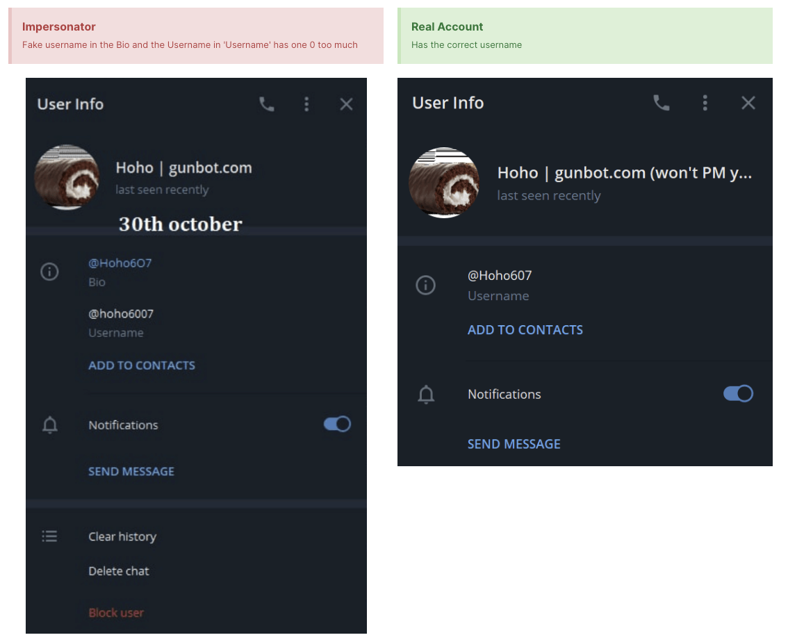 Warning signs of a potential Telegram scam