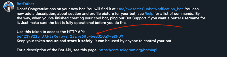 BotFather API Token